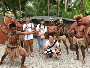 Japanese students with the Bohol natives